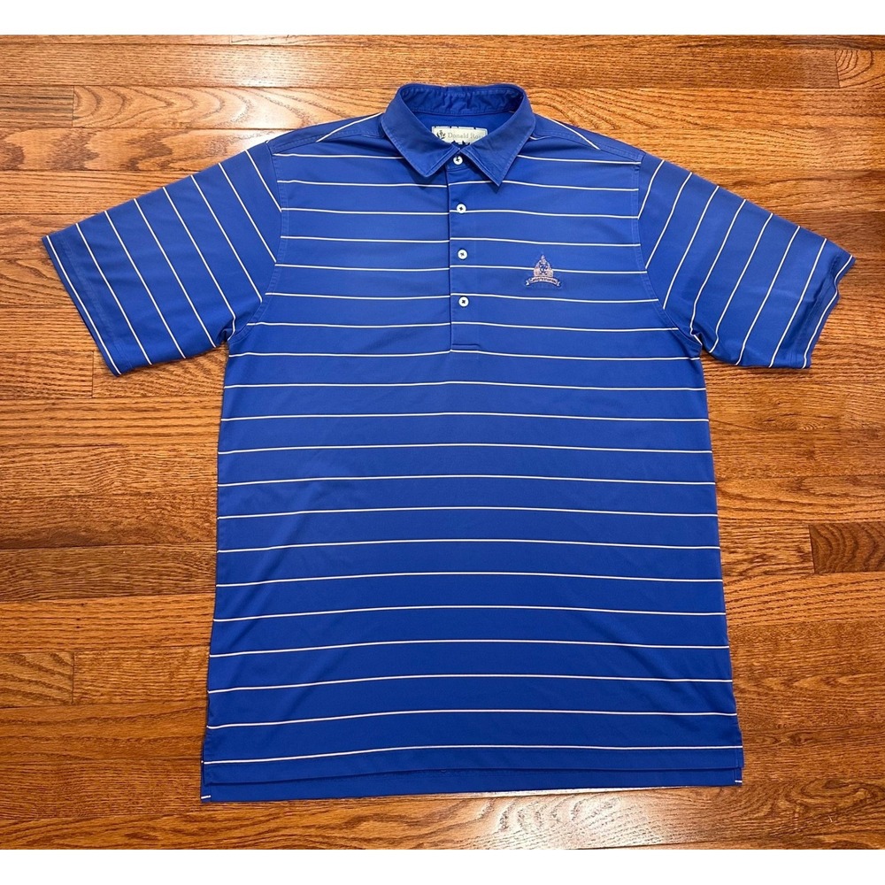 Donald Ross Congressional Country Club Golf Polo Shirt Mens‎ Large Blue Striped